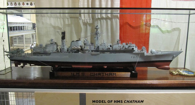 Fregatte HMS Chatham in der Steam, Steel & Submarines-Ausstellung