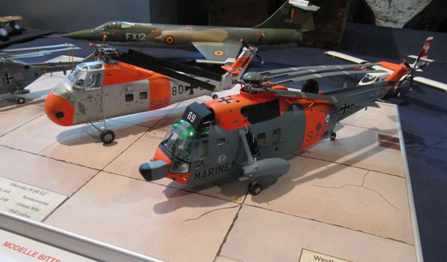 Westland Sea King und Sikorsky H-34 auf den 3. Fürstenfelder Modellbautagen