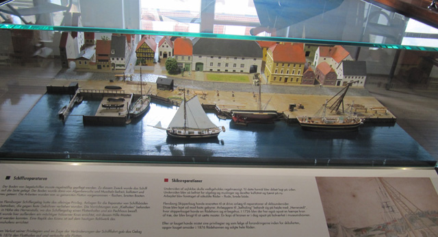 Flensburger Schifffahrtsmuseum: Diorama einer Werft
