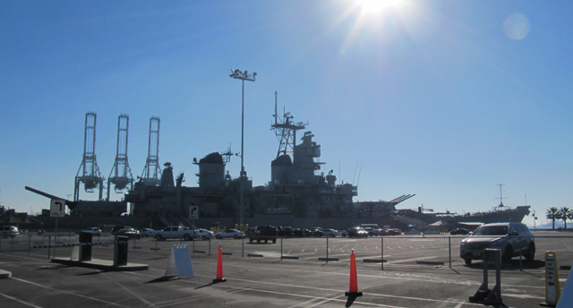 Schlachtschiff USS Iowa in San Pedro, Los Angeles