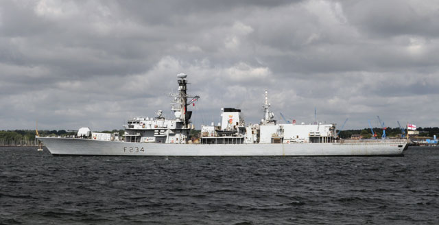 Britische Fregatte HMS Iron Duke in Kiel 2017
