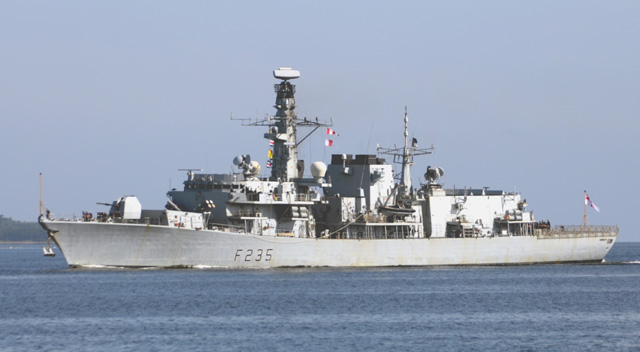 Fregatte HMS Monmouth in Kiel
