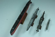 U-Boote der Echo II-Klasse sowie der Typen XXIII, VII B und XXI (1/700)