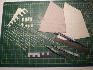 Material und Werkzeug zur Herstellung der Segel