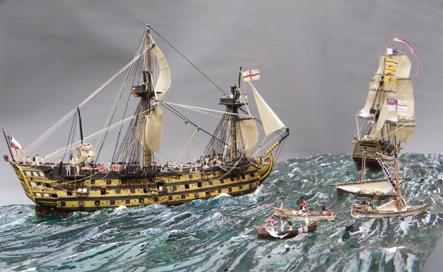 HMS Neptune schleppt HMS Victory(1/288)