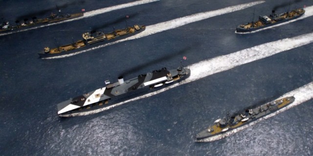 Landungsträger Akitsu Maru (1/700) mit Kuma (Tamiya), Sado Maru (Fujimi), Bengal Maru (HP) und  Fubuki (Pit-Road)