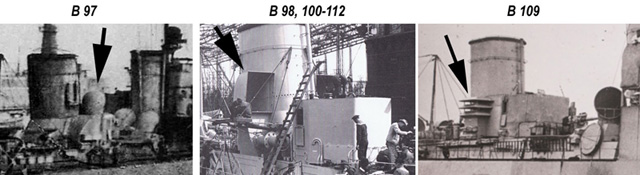 Unterschiede zwischen den Schiffen der B 97-Klasse