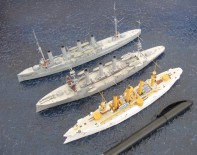 Panzerkreuzer USS Brooklyn, HMS Monmouth und Bajan II (1/700)