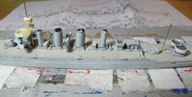 Britischer Leichter Kreuzer HMS Chester (1/700) mit Splitterschutz