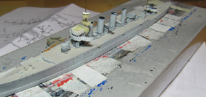 Britischer Leichter Kreuzer HMS Chester (1/700) mit Splitterschutz
