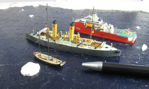 Polarforschungsschiffe Germania, Krasin und L'Astrolabe