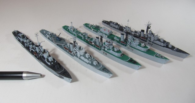 Zerstörer HNoMS Stord, Fregatten Hr. Ms. Piet Hein, HMS Terpsichore und SAS Jan van Riebeeck sowie Zerstörer Eilat (1/700)