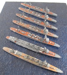 Japanische Leichte Kreuzer Kuma, Kitakami, Kiso, Nagara, Isuzu, Abukuma und Jintsu (1/700)