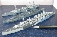 Schwere Kreuzer HMS Norfolk, USS Northampton und Duquesne (1/700)