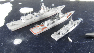 Korvetten Odinzowo und Soobrasitelny sowie Fregatte Admiral Gorschkow (1/700)