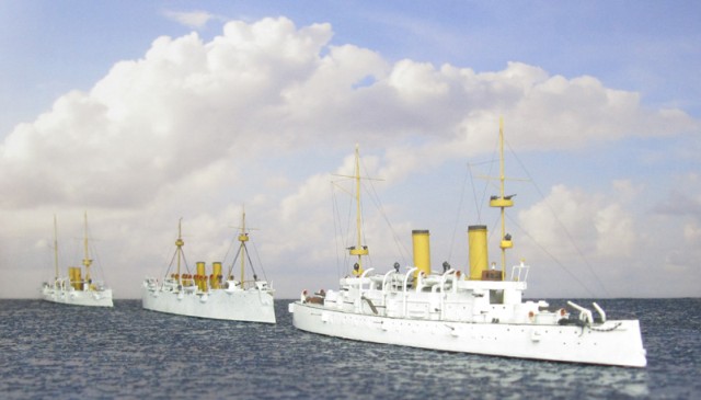 Geschützte Kreuzer USS Olympia, USS Baltimore und USS Raleigh (1/700)