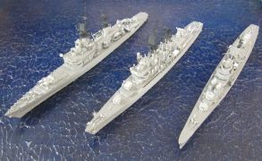 Lenkwaffenkreuzer USS Wainwright, Lenkwaffenzerstörer USS Preble und Zerstörerführer USS Norfolk