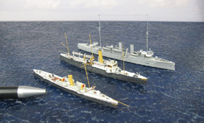 Torpedokanonenboot SMS Trabant und Torpedokreuzer Guangyi und Uruguay(1/700)