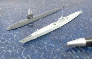 Minenleger-U-Boot USS Argonaut und Jagd-U-Boot USS Honolulu (1/700)