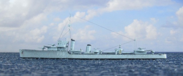 Britischer Flottillenführer HMS Valentine (1/700)