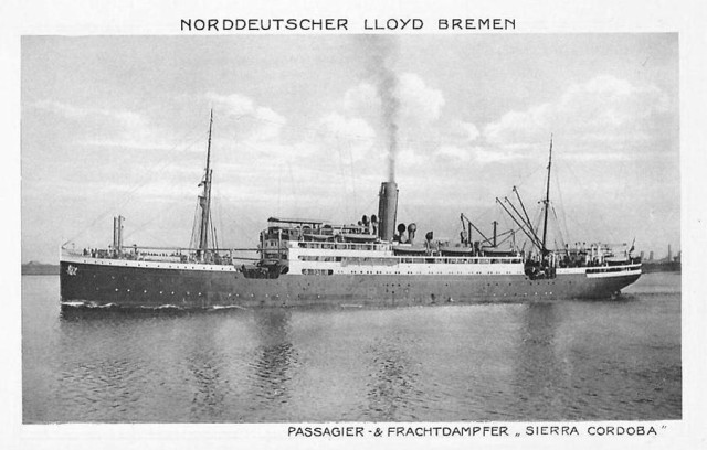Passagier- und Frachtdampfer Sierra Cordoba (1/1200)