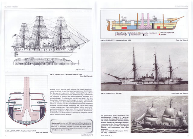 Beispielseite Schiff Profile S.M.S. Charlotte