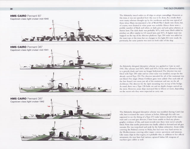 British and Commonwealth Warship Camouflage of WWII Volume 3: Beispielseite