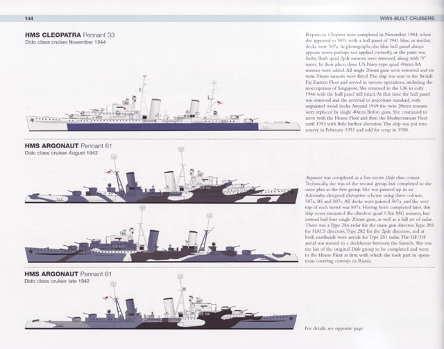British and Commonwealth Warship Camouflage of WWII Volume 3: Beispielseite
