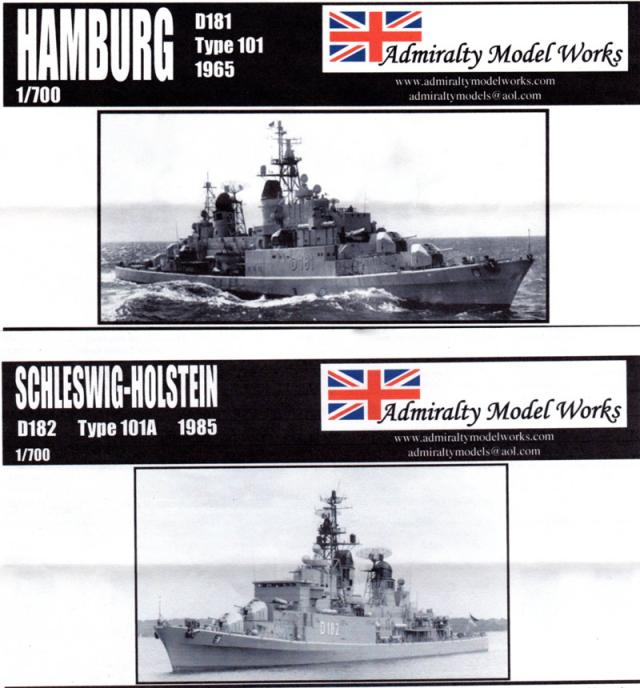 Admiralty Model Works: Zerstörer der Hamburg-Klasse 1/700