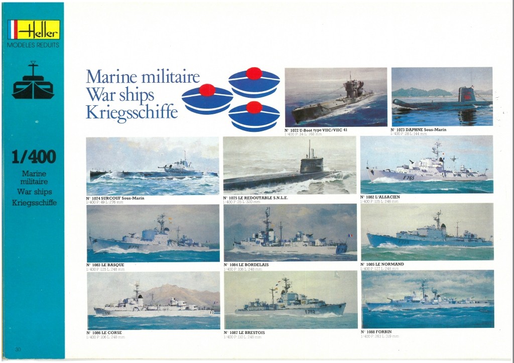 Kit Maquette Heller 57094 - Escorteurs Rapides E 52 - Échelle 1/400 - Collection Historique