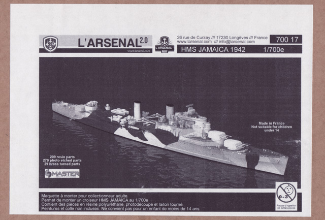Deckelbild Leichter Kreuzer HMS Jamaica