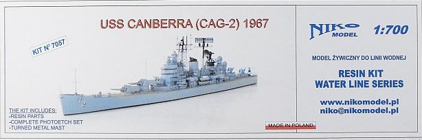 Niko Model: Lenkwaffenkreuzer USS Canberra CAG-2 1967, 1/700