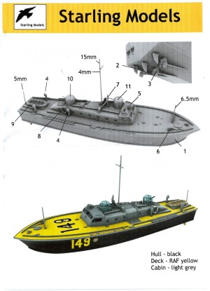 RAF 63' rescue launch early version Anleitung