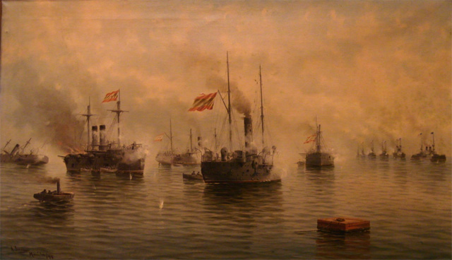 Schlacht in der Buch von Manila von Ildefonso Sanz Doménech