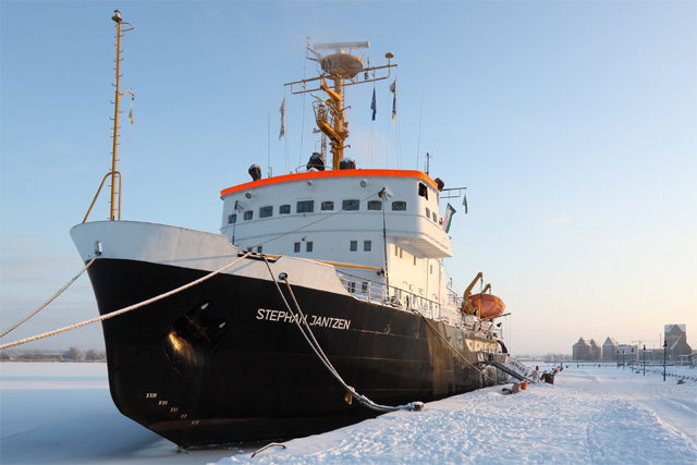 Eisbrecher Stephan Jantzen als Museumsschiff in Rostock